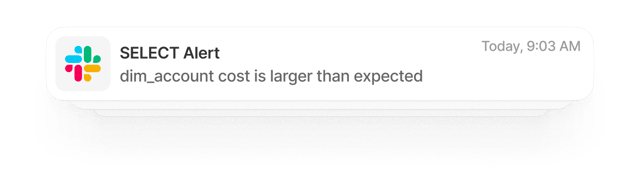 SELECT monitors sending spend anomaly alerts