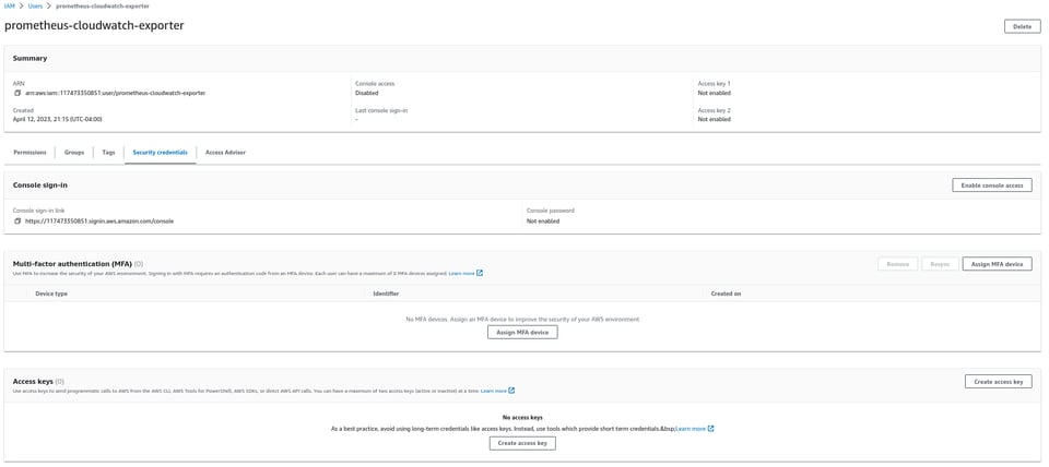 Prometheus CloudWatch Exporter