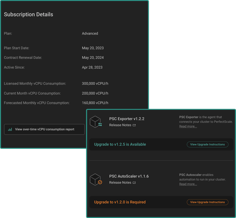 Subscription details