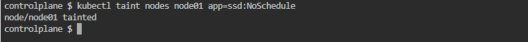 Taint to a Node
