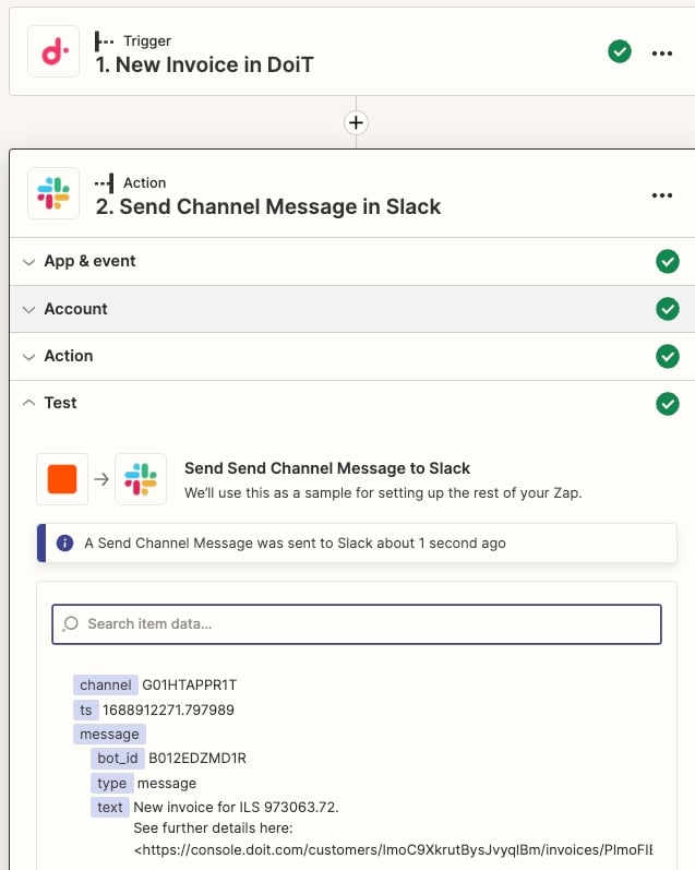 Get alerted when you've received a new cloud invoice, via Zapier