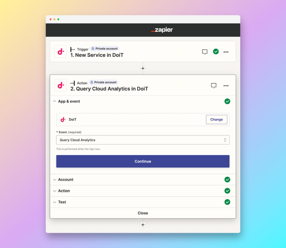 The 'Query Analytics' Zapier Action