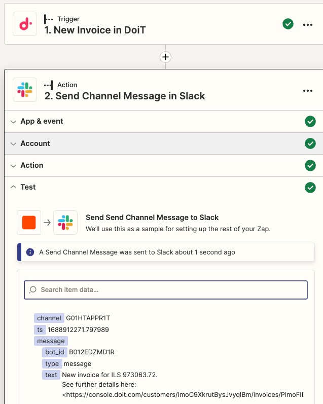 Get alerted when you've received a new cloud invoice, via Zapier