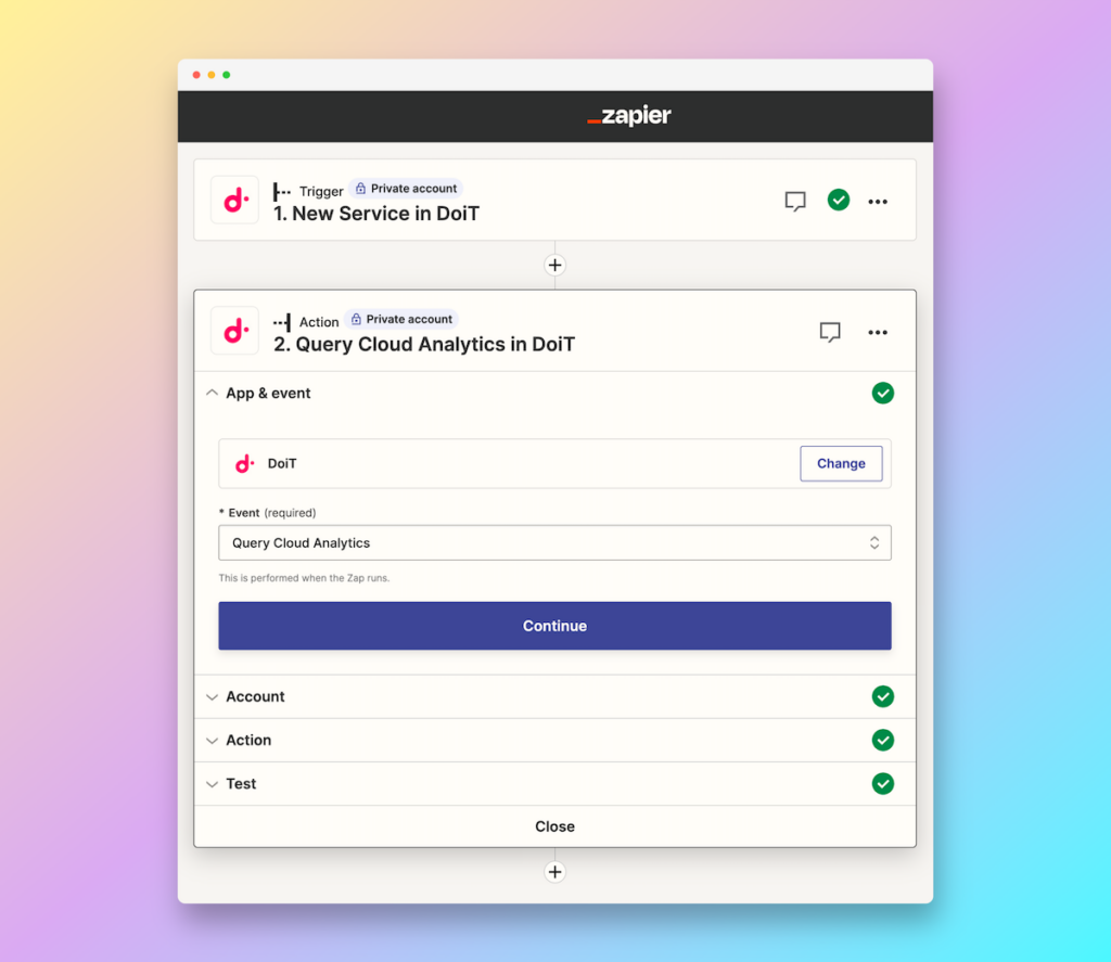 The 'Query Analytics' Zapier Action