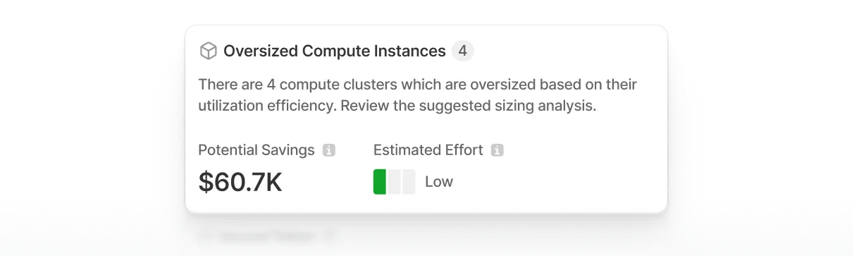 Databricks compute savings overview